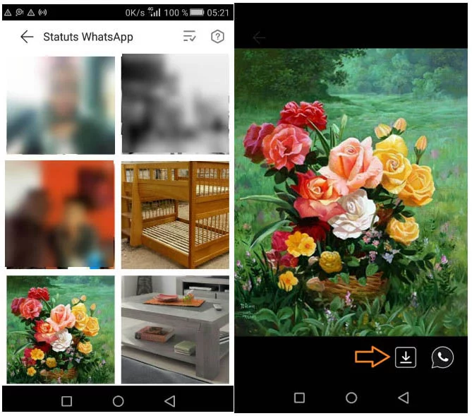 Télécharger des statuts WhatsApp avec VidMate