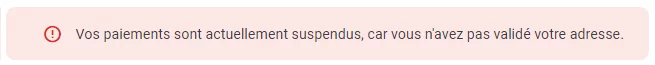 Paiements AdSense suspendus