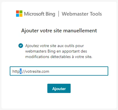 Soumettre un site à Bing manuellement